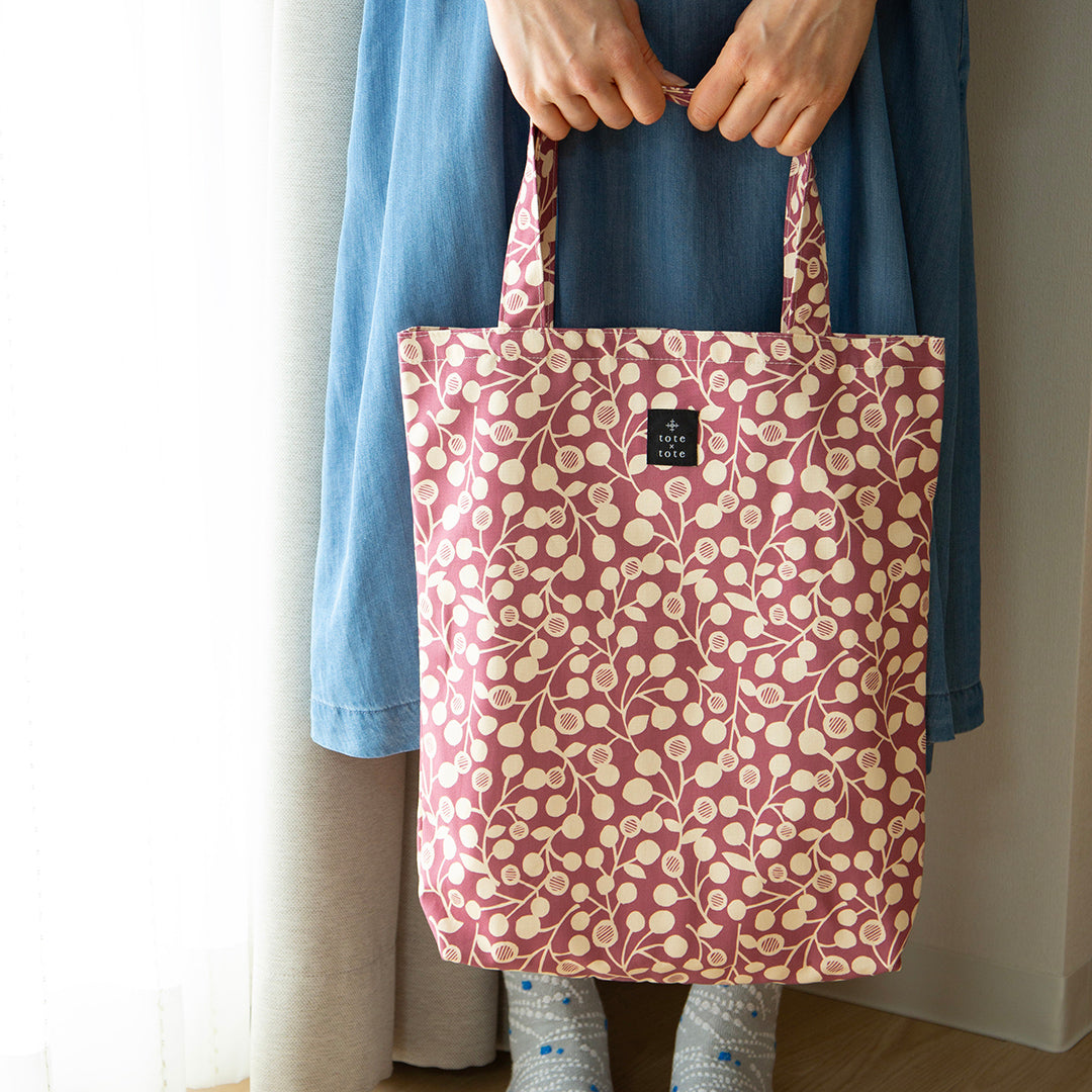 トートバッグ（retoro flower February）